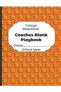 College Basketball Coaches Blank Playbook Dates