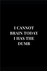 I Cannot Brain Today I Has The Dumb