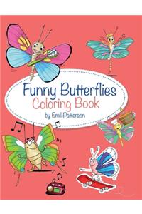 Funny Butterflies Coloring Book