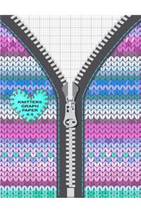 Knitters Graph Paper 4: 5: Asymmetric Knitting Graph Paper Notebook 120 Knitting Design Pages 4:5 Ratio Letter Size Journal with Knit Sweater Design