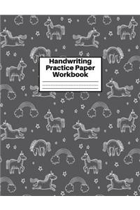 Handwriting Practice Paper Workbook
