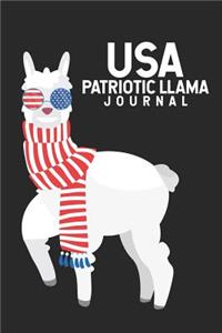 USA Patriotic Llama Journal