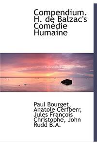 Compendium. H. de Balzac's Comédie Humaine
