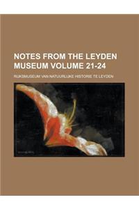 Notes from the Leyden Museum Volume 21-24