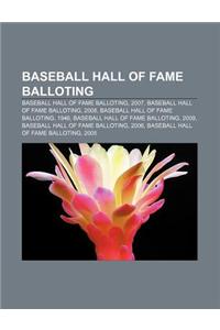 Baseball Hall of Fame Balloting