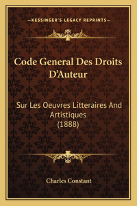 Code General Des Droits D'Auteur