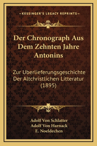 Chronograph Aus Dem Zehnten Jahre Antonins