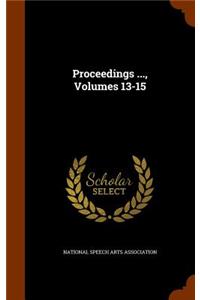 Proceedings ..., Volumes 13-15