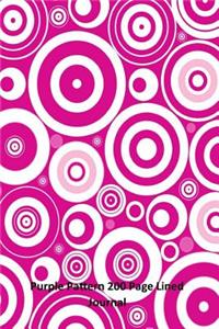 Purple Pattern 200 Page Lined Journal