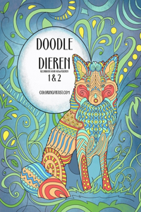 Doodle Dieren Kleurboek voor Volwassenen 1 & 2