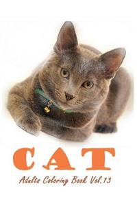Cat: Adults Coloring Book Vol.13: An Adult Coloring Book of Cats in a Variety of Styles