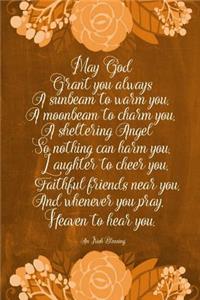 Chalkboard Journal - Irish Blessing (Orange)