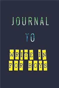 Journal To Write In For Boys