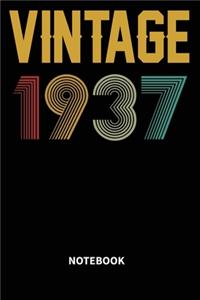 Vintage 1937 Notebook