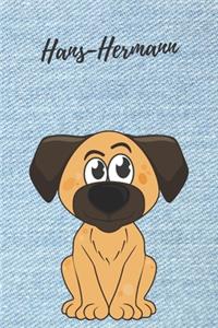 personalisiertes Notizbuch Hunde / Malbuch / Kritzelbuch / Tagebuch / Notizheft / Journal / DIN A5 / Geschenke Hans-Hermann