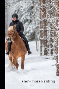snow horse riding