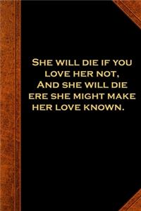 2020 Weekly Planner Shakespeare Quote Die Love Her Not 134 Pages