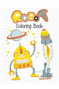 Robot Coloring Book For Kids 4-8