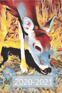 Cute Close Up of a Doe Gift Deer Dated Calendar Planner 2 years To-Do Lists, Tasks, Notes Appointments for Men & Women