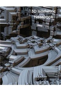 3D Isometric Notebook: 8.5x11 inch 120 Page Journal with Isometric paper with a grid of equilateral triangles. Perfect for designing in Architecture, Landscaping, Sculptur