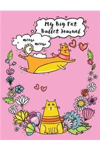 My Big Fat Bullet Journal for Cat Lovers Funny Flying Cartoon Cat 7