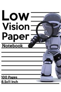 Low Vision Paper Notebook