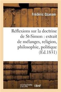 Réflexions Sur La Doctrine de Saint-Simon