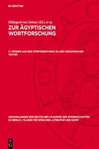 Proben aus den Wörterbüchern zu den medizinischen Texten
