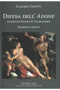 Difesa Dell' «Adone» Di Giovan Pietro d'Alessandro