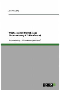 Wechseln der Bremsbeläge (Unterweisung Kfz-Handwerk)