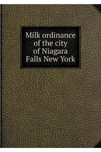 Milk Ordinance of the City of Niagara Falls New York