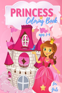 Princess Coloring Book For Girls Ages 3-9