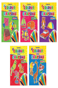 Colour With Crayons - 1 To 5 (Pack)