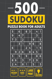 500 Sudoku Puzzle Book For Adults