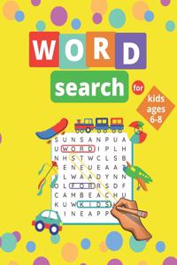 Word Search Book Kids Ages 6 To 8