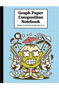 Graph Paper Composition Notebook Quad Rule 5x5 Grid Paper - 150 Sheets (Large, 8.5 x 11