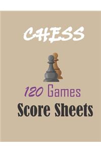Chess 120 games score sheets