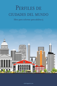 Perfiles de ciudades del mundo libro para colorear para adultos 5