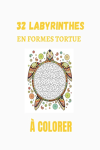 32 labyrinthes en forme tortue à colorer