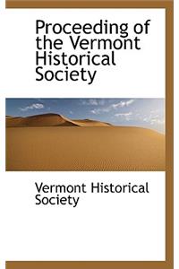 Proceeding of the Vermont Historical Society