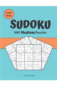 Sudoku 100 Medium Large Print Puzzles