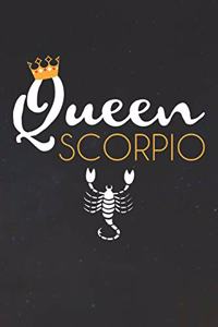 Scorpio Notebook 'Queen Scorpio' - Zodiac Diary - Horoscope Journal - Scorpio Gifts for Her