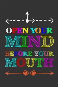 Open Your Mind Before Your Mouth