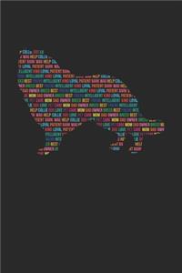 Collie Journal - Collie Notebook 'Word Cloud' - Gift for Collie Lovers