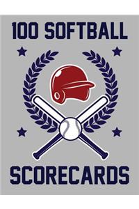 100 Softball Scorecards