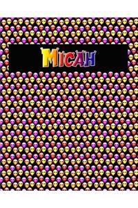 120 Page Handwriting Practice Book with Colorful Alien Cover Micah