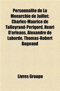 Personnalite de La Monarchie de Juillet