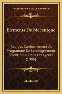 Elements De Mecanique