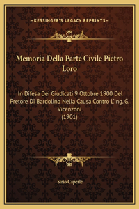 Memoria Della Parte Civile Pietro Loro