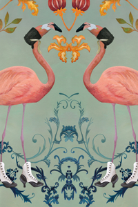 Sandrine Chambery Flamingo's Lined Notebook